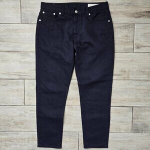 Zara The Slim Cropped Pant Men Dark Navy Blue Preppy Size 32